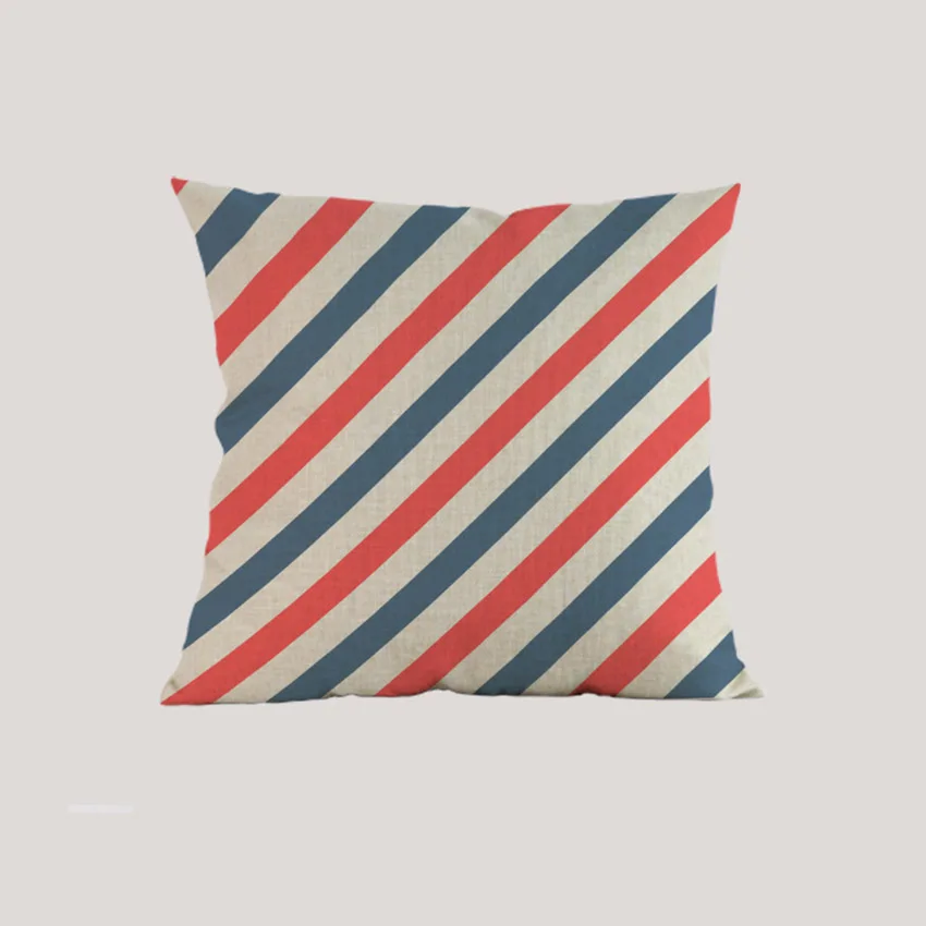 Геометрические сердца якорь цвет полоски печать диван подушка для украшения