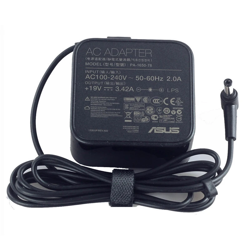 Адаптер для ноутбука Asus 19V 3.42A 65W 5,5*2,5mm PA-1650-78 Зарядное устройство переменного тока для ноутбука Asus S46CA X550 X550CA X550CC X550DP