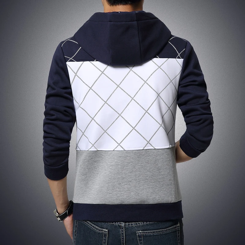 Новинка 2017 демисезонная мужская повседневная Приталенная толстовка с капюшоном