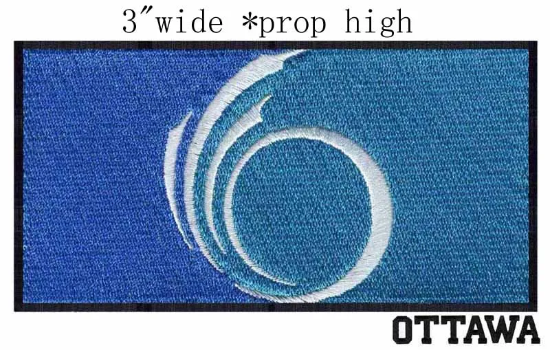 

Ottawa, Ontario Canada Flag embroidery patch 3" wide shipping/ingeniously constructed /White Cyclone/costume patch