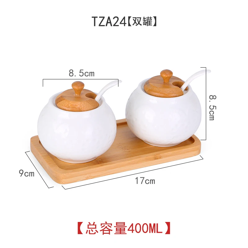 TZA24 set of 2 jars Керамические Магнитные Банки для специй герметичные кухонные контейнеры для хранения-стек на холодильник, чтобы сохранить счетчик три чили горшок для приправ - Цвет: TZA24 set of 2 jars