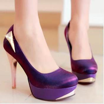 Black Blue Purple Red Brand New Design Sexy Bottom High Heel Shoes Dress Wedding Party Fashion Women Platform Pumps | Обувь