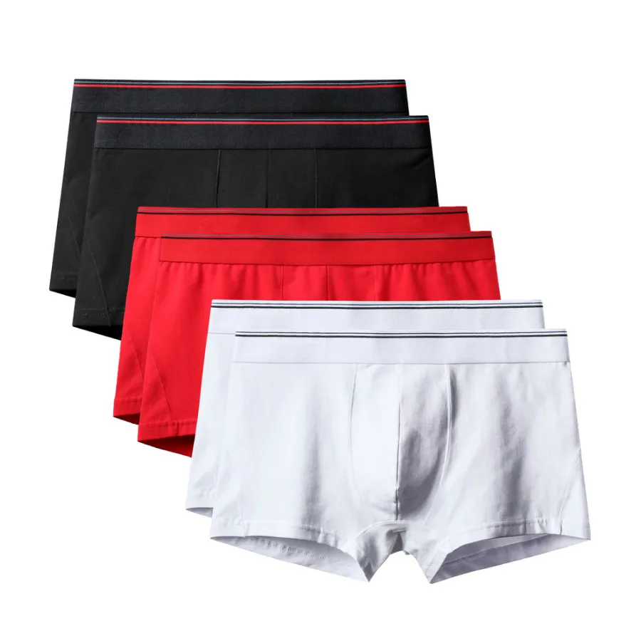 6Pcs A2425 Mix D35 6 шт./лот Лидер продаж мужские шорты-боксеры, сексуальное хлопковое Для мужчин нижнее белье большого размера Для мужчин s нижнее белье, мужские трусы шорты u-образной выпуклостью спереди, 6XL - Цвет: 6Pcs A2425 Mix D35
