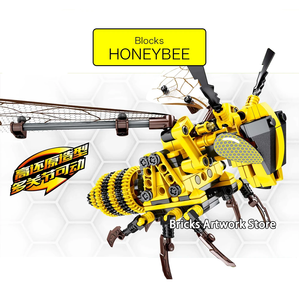 Fit Technic 703200 техника животных пчела Стрекоза набор 236 шт строительные блоки игрушки для детей творческие подарки коробка