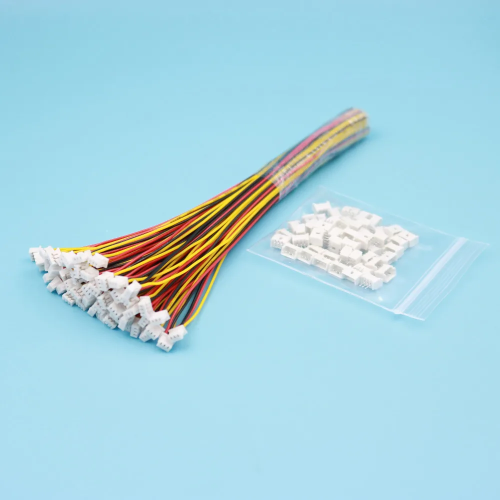 50 наборов Micro JST 1 25 2 3 4 5 6 8 Pin разъем с проводом 150 мм/15 см 28AWG|Соединители| |