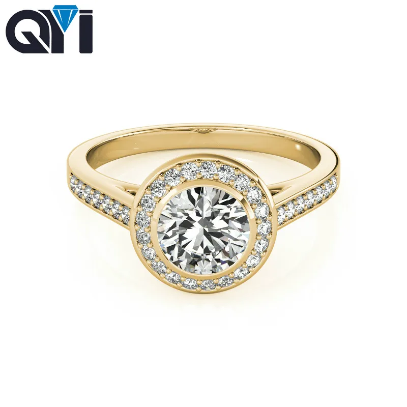 QYI 1Ct 14k Yellow Gold Engagement Rings For Women Round Moissanite Diamond Halo Wedding Rings
QYI 1Ct 14k Yellow Gold Engagement Rings For Women Round Moissanite Diamond Halo Wedding Rings