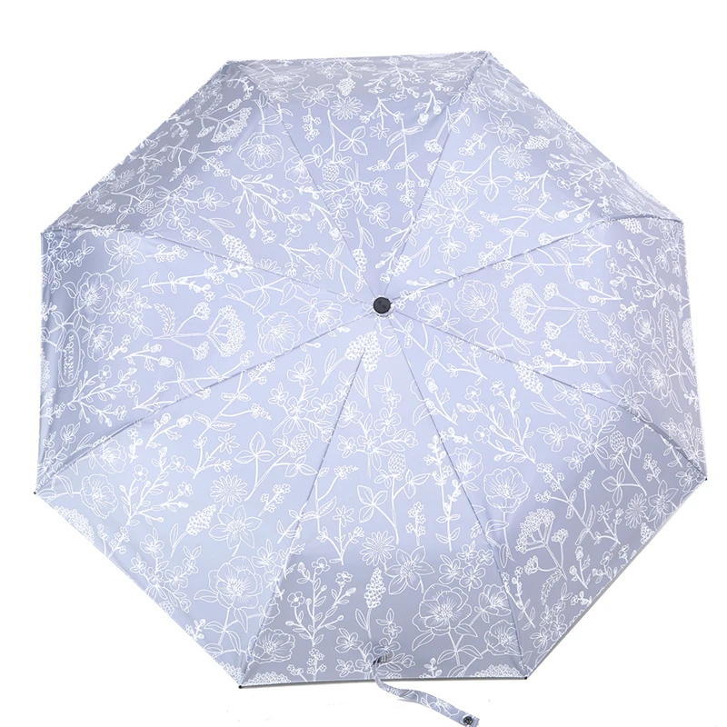 Горячая Распродажа зонтик с цветком вишни женский черным покрытием зонт от