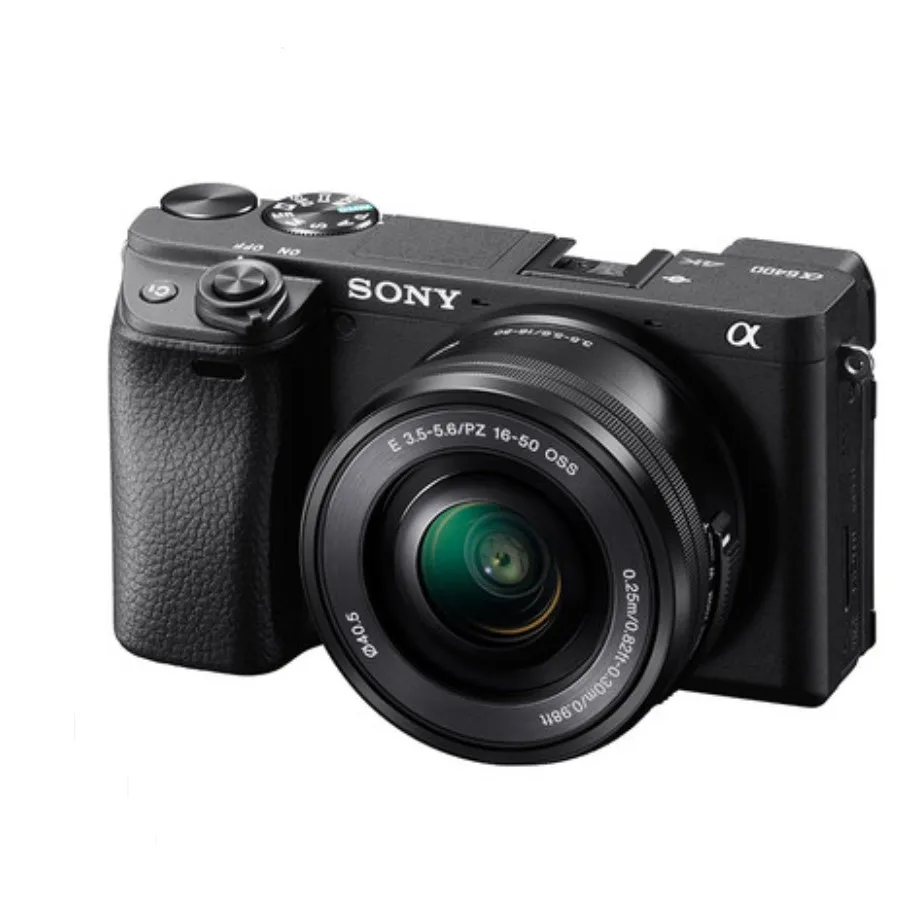 Черный Беззеркальная Цифровая камера sony A6400 Alpha a6400 с объективом 16-50 мм 24 МП 4K - Цвет: Черный