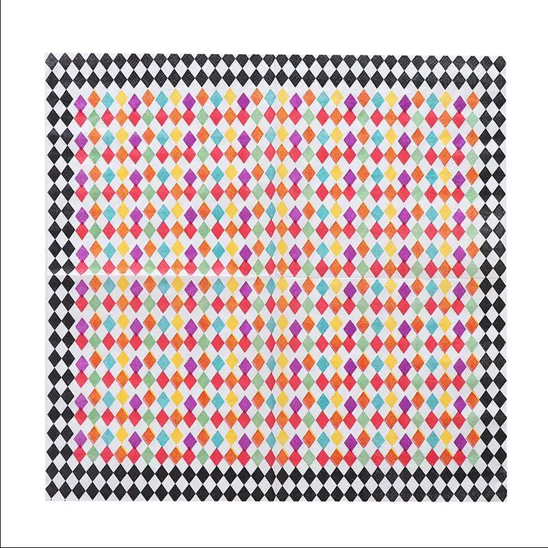 ZGTGLAD геометрические хроматические алмазные бумажные салфетки кафе &amp из ткани