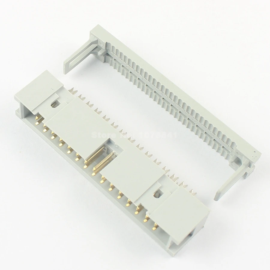 5 шт. 2 54 мм 0 1 &quotШаг 2x15 Pin 30 IDC Мужская коробка заголовок плоский разъем кабеля|connector