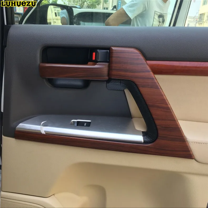 Luhuezu для Toyota Land Cruiser 200 FJ200 аксессуары 2008 2017 деревянные/серебряные автомобильные