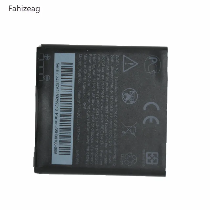 Сменный аккумулятор Fahizeag BG86100 для HTC G14 G17 G18 G21 G22 Радар 4G S610d Sensation XE Z710e Z710T Z715E |