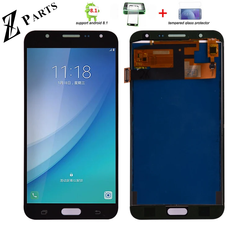 Яркость можно настраивать для samsung Galaxy J7 2015 J700 J700F J700H J700M ЖК дисплей Дисплей