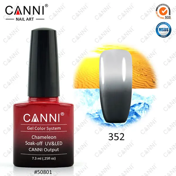 CANNI, термогель-лак, хамелеон, цвета, для дизайна ногтей, эмалевые гель, 7,3 мл, замачиваемый, УФ светодиодный, меняющий цвет, Гель-лак - Цвет: 352