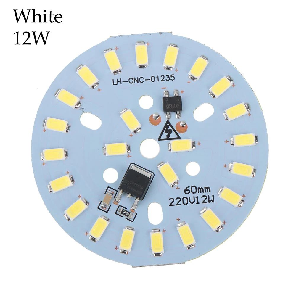 1 шт. AC 220 В SMD 5730 светодиодный лампочка PCB с регулируемой яркостью интегрированный Смарт IC драйвер 3 Вт 5 Вт 7 Вт 10 Вт 12 Вт 15 Вт 18 Вт 24 Вт белый - Испускаемый цвет: 12W