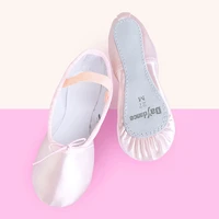 girls shiny satin ballet dance shoes professional full sole ballet shoes kids children elastic string dance slippers