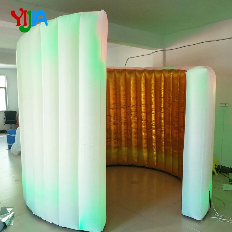 Fiyat Güzel Spiral Şişme Fotoğraf Duvar Ile Zemin Standı LED şeritler Renk Değiştiren Işıkları Ve Iç Hava Üfleyici Düğün Parti Için