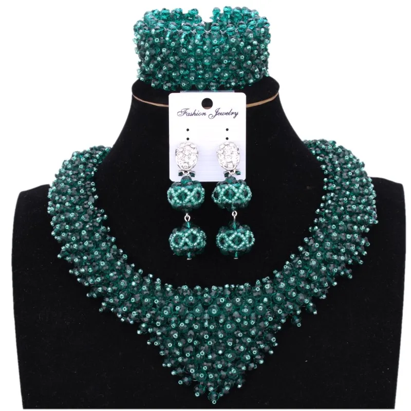 4 UJewelry комплект ювелирных изделий Дубай золотой кристалл ожерелье Нигерия наборы
