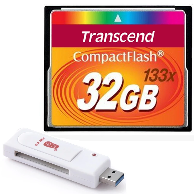 Бренд Transcend 133x CF карта 32 ГБ 16 8 4 компактная флэш памяти + USB3.0 кардридер для цифровой