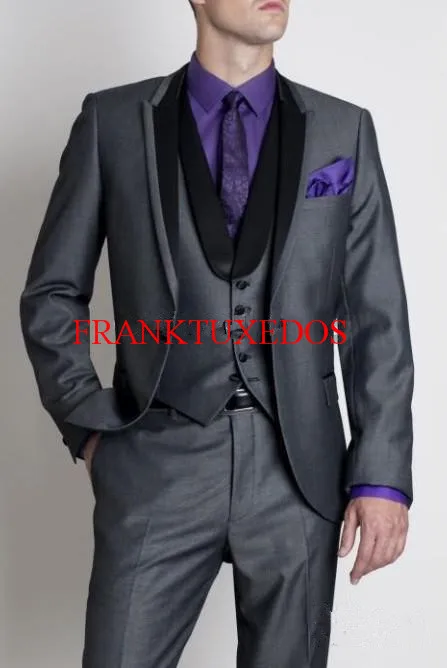 2018 Custom Made Tuxedo Inspired By Suit Worn In James Bond Wedding Fashion Suit For Men Groom(Jacket+Pants+Vest+Tie)