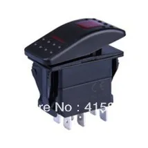 Бесплатная доставка 4-контактный SPDT морской лодка LED водонепроницаемый кулисный