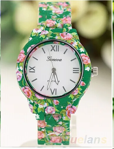 Лидер продаж Популярные Нация ветер Для женщин Женева Цветочный принт Керамика