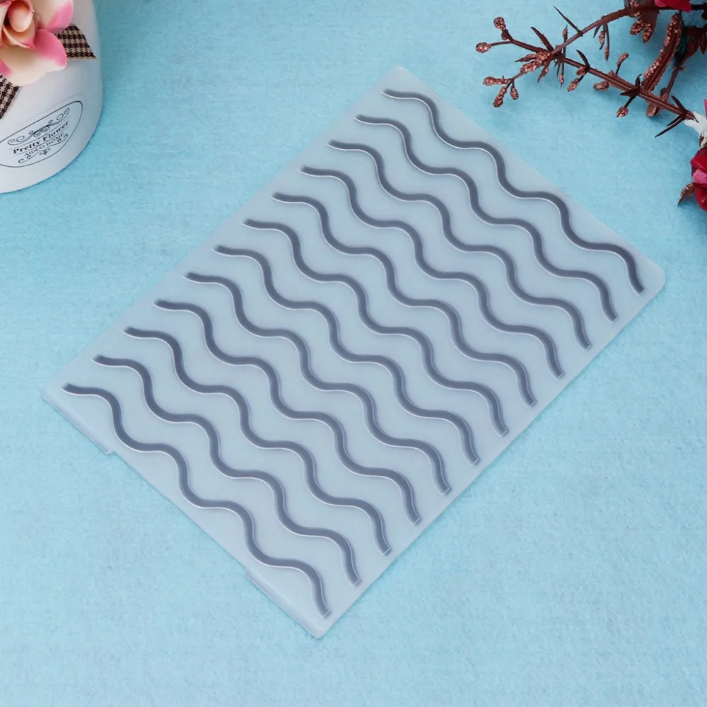 Пластиковая папка для тиснения шаблон для DIY скрапбукинга фото альбом карта Бумага Ремесло Волна шаблон- Y142