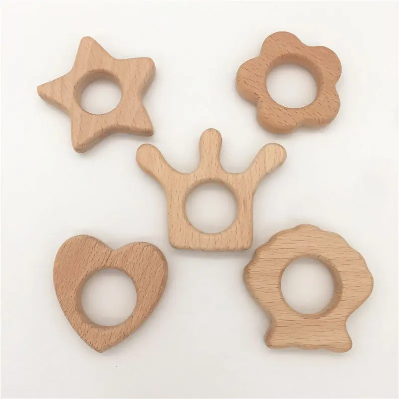 

Set of 5pcs,Senior beech wood teething,Squirrels,owl,elephant,duck,various combinations wood crafts for baby boy gift chew toys.