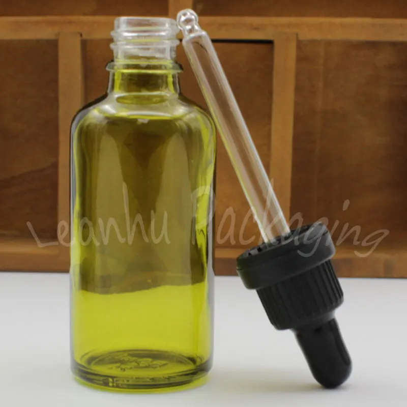 5 / 10 15 20 30 50 100 мл зеленая стеклянная бутылка с пипеткой пустой косметический