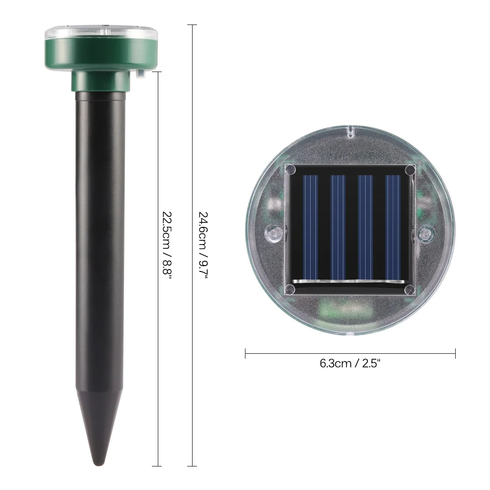 

4pcs Ultrasonic Solar Power Mouse Repeller Outdoor Garden Yard Mole Rat Rodent Solar powered ultrasonic mouse repeller