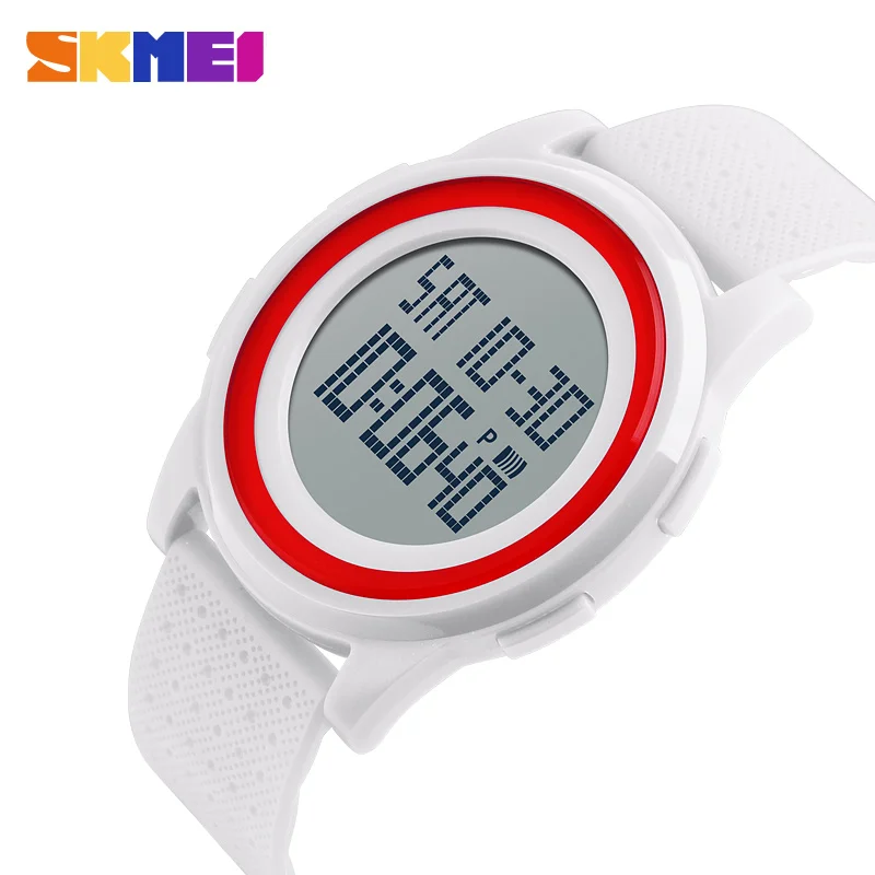 

SKMEI LED Digital Watches Women Lovers Sport Watch Ultra-thin Design Comfortable Soft PU Band 50M Water Resistant 1206