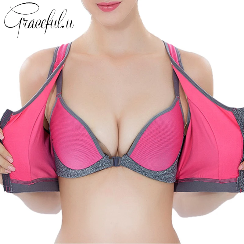 Профессиональный женский спортивный бюстгальтер пуш ап ударопрочный Топ
