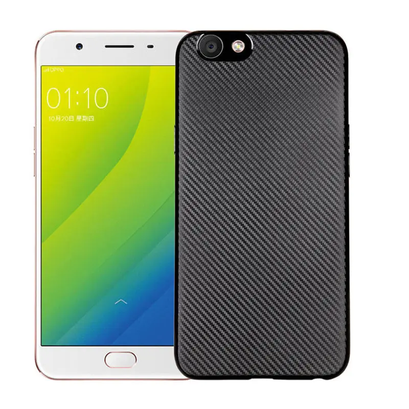 For OPPO A7 F9 A7X Ultra Slim Carbon Fiber Case Heavy Shockproof TPU Soft Silicone Back Cover A3S A83 A77 A71 A39 A57 A37 |