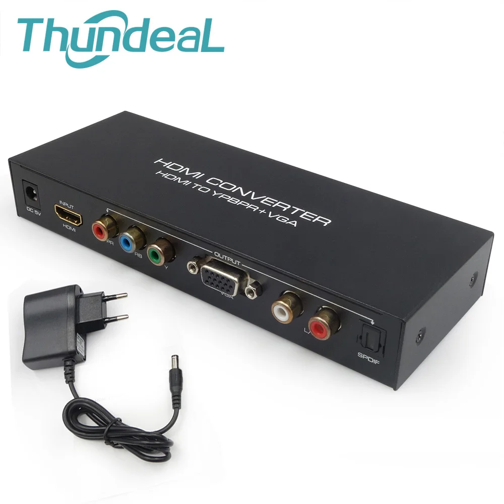 1080 P HDMI К AV YPbPr компонентный rgb в VGA SPDIF адаптер конвертер R/L Поддержка 5.1CH объемного