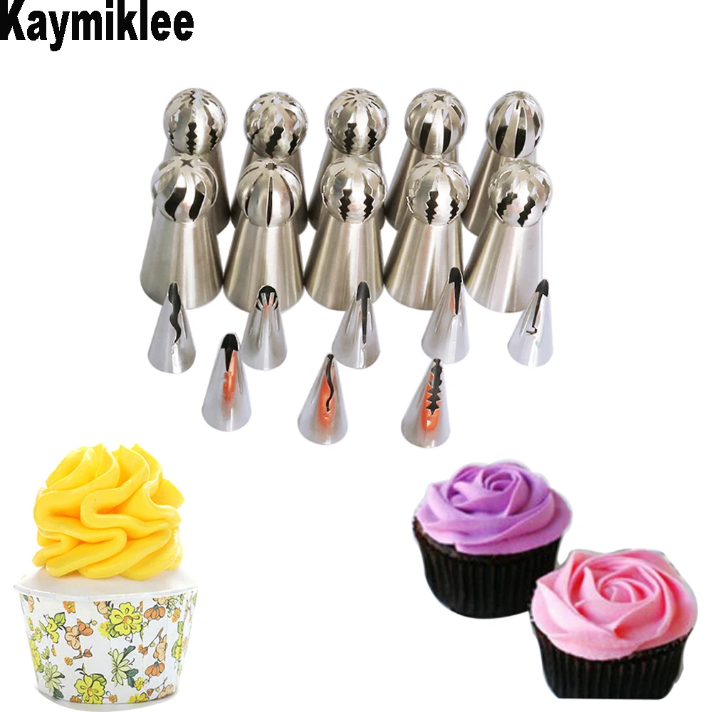 Kaymiklee 20 шт./компл. Набор для декорирования тортов Sephere Ball русские сопла из