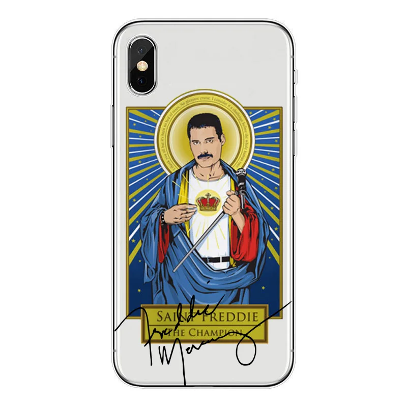 Чехол для Фредди Меркьюри, мягкая задняя крышка из ТПУ для iphone XS MAX 6 6S 7 8 Plus X XR 5s SE, чехол для телефона, чехол для королевы - Цвет: TPU