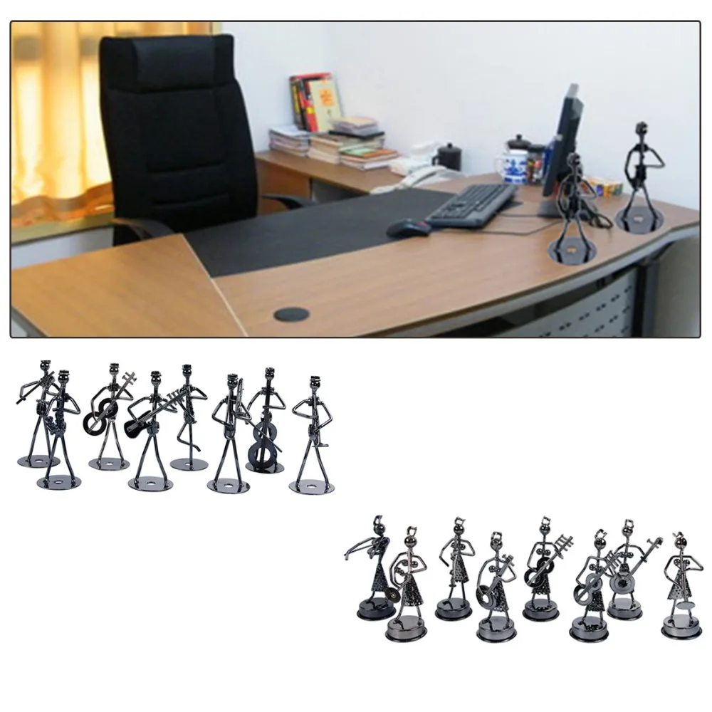 Металлические художественные орнаменты в нескольких стилях статуэтка для кафе