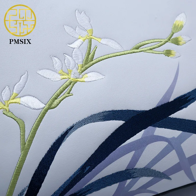 Дизайнерская женская кожаная сумка с вышивкой Pmsix модная роскошная мессенджер