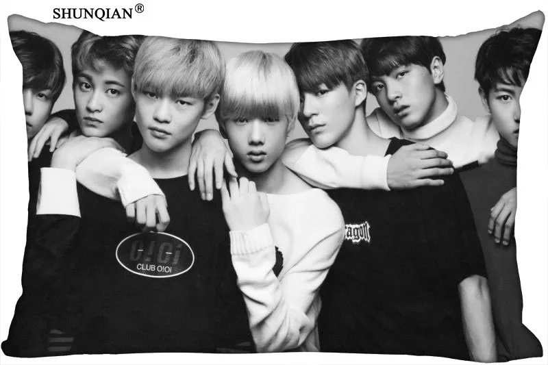 Korean Pop NCT Rectangle Pillowcase Zipper Wedding Custom Pillow Case 40X60cm 50X75cm(two sides)Pillow Cover | Дом и сад