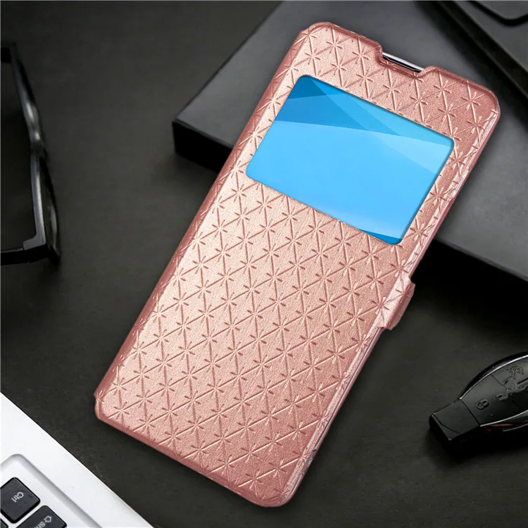 Rose Gold Кожаный чехол с окошком для Xiao mi Red mi Note 7 Pro, блестящий флип-чехол-книжка с блестками, чехол-книжка для Red mi Note 7, кошелек с отделением для карт, чехол-подставка - Цвет: Rose Gold