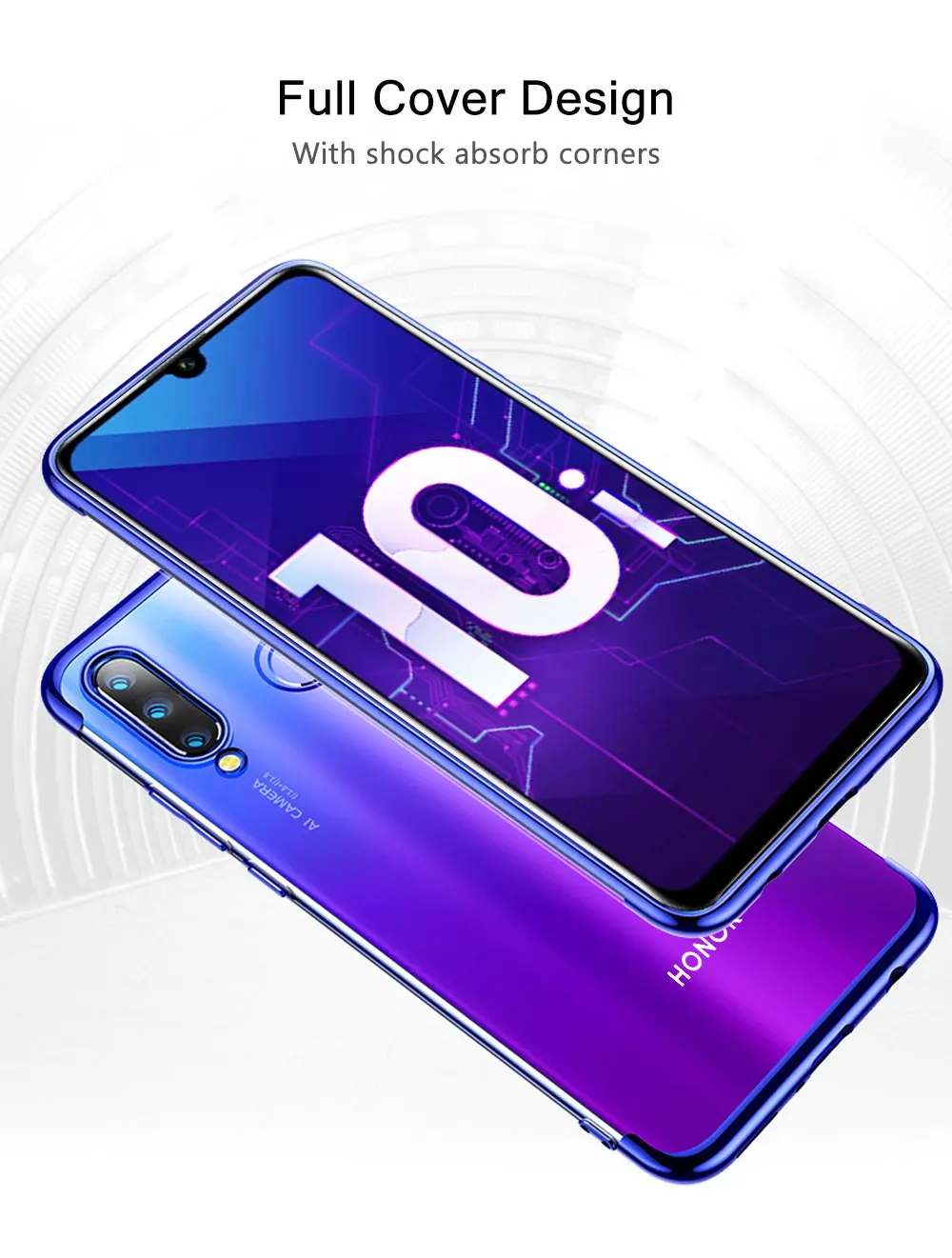 Чехлы с покрытием из ТПУ для huawei Honor 10 Lite View V10 V20 Honor 20 Lite Honor 10i, мягкая силиконовая прозрачная задняя крышка, чехлы для телефонов