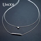 Ожерелье с подвеской UMODE, простая цепочка с различными звеньями, женская бижутерия, подарок на Рождество, UN0266