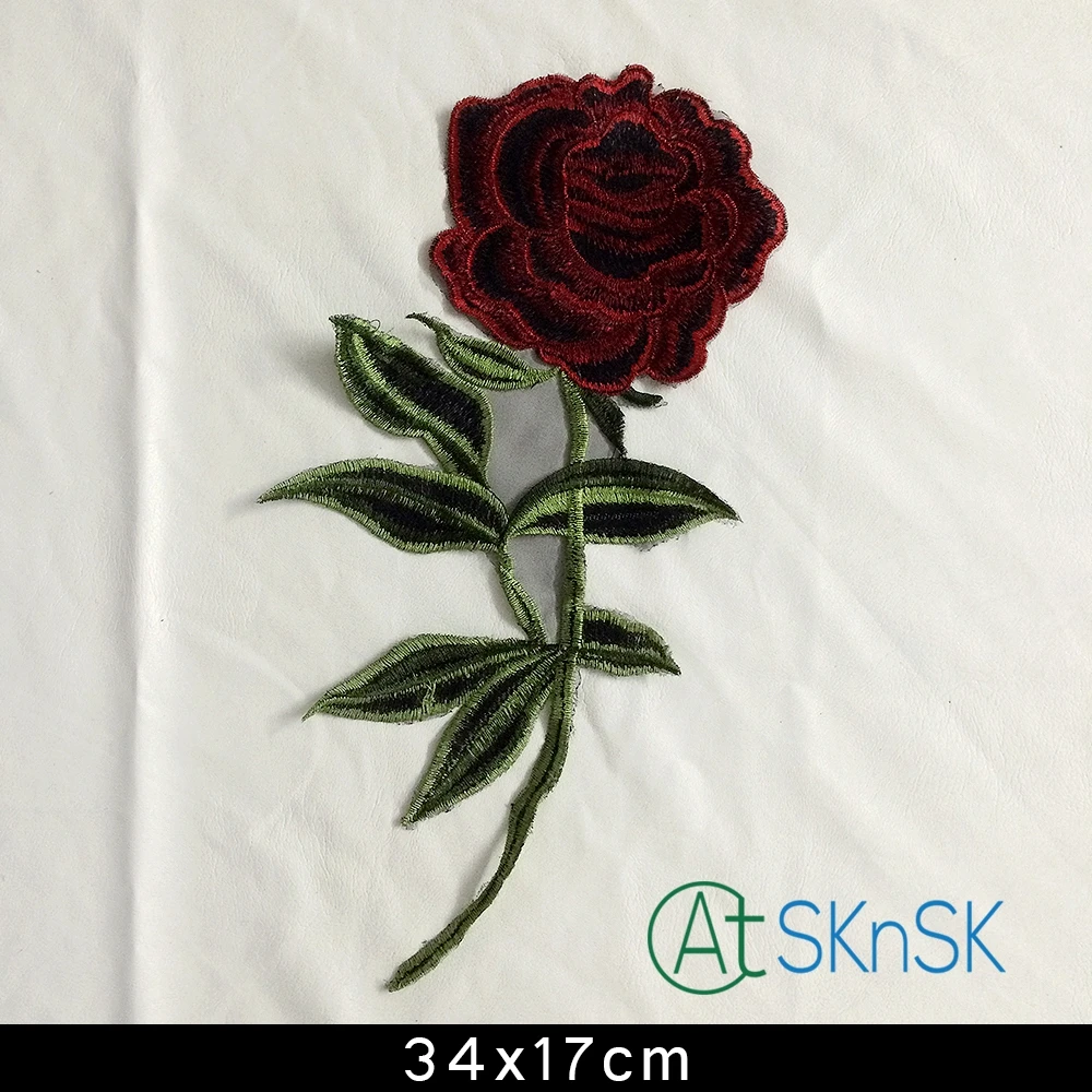 Патчи с вышивкой в виде цветка розы и пиона 50 шт./лот|applique iron on|iron on patchesiron |