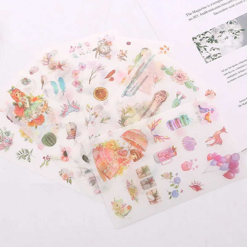 Joylong Kawaii стикер s Скрапбукинг девочка принцесса растение Ретро клевый пакет DIY