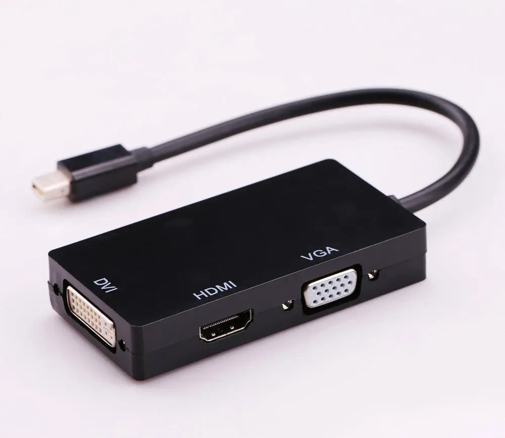 3в1 Thunderbolt Mini DP Display Port to HDMI DVI VGA кабель конвертер адаптер для MacBook Air Pro Microsoft Surface Pro|dvi
