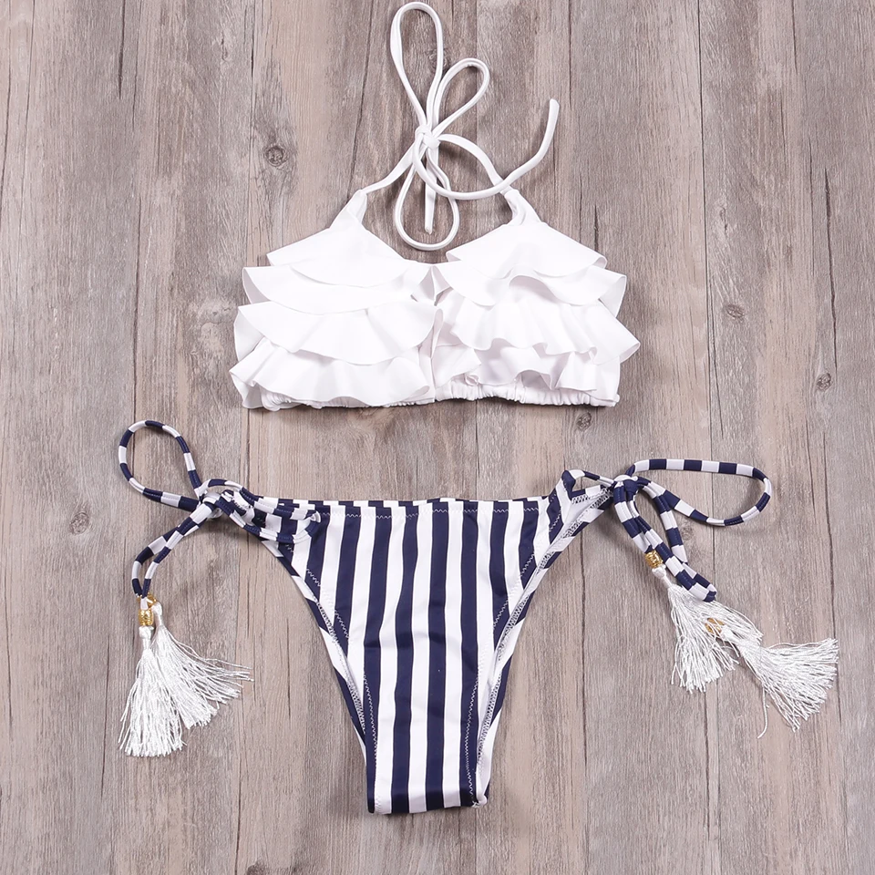 Женский купальник бикини с цветочным принтом SAMEGAME бразильский подкладкой лето