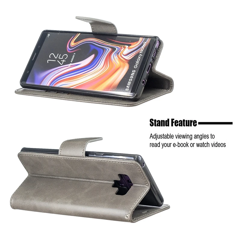 Кожаный чехол книжка Note 8 9 для Samsung Galaxy Note8 с отделениями карт бумажник Note9