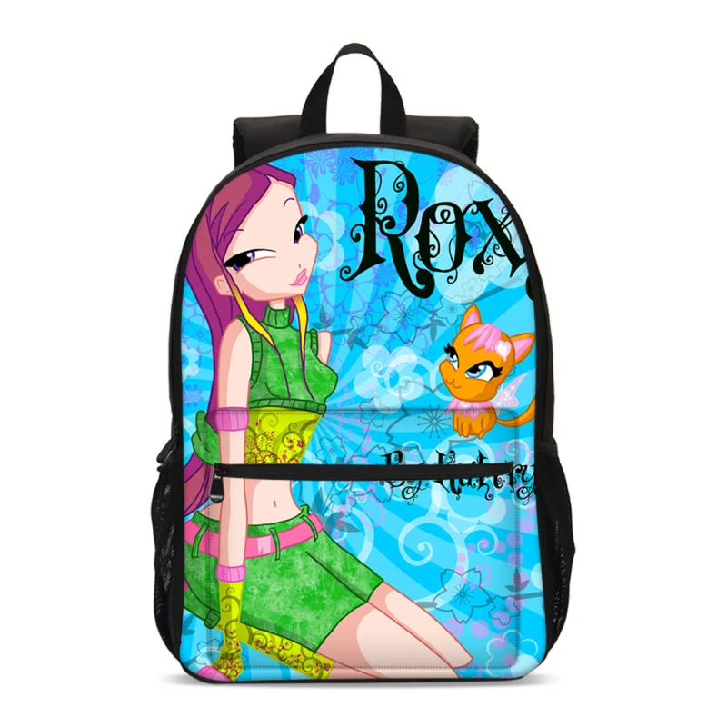 VEEVANV Брендовая Дизайнерская обувь Winx Club 3D печати рюкзаки для девочек школьная