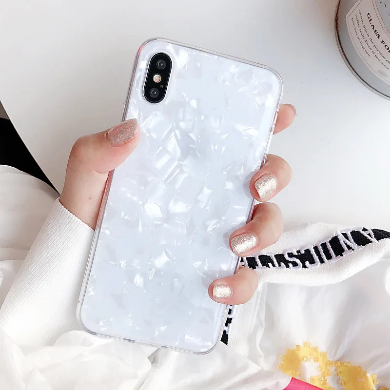 Глянцевый чехол для телефона iPhone 6 6S 7 8 Plus 7plus 6plus блестящий накладка из силикона 10 X