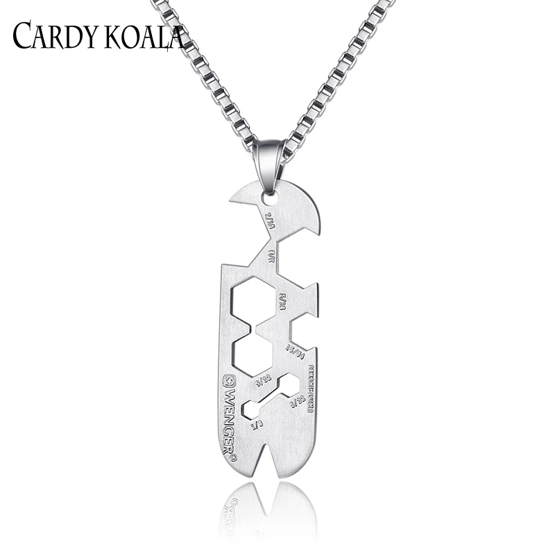 

Cardy Koala 45+5CM Stainless Steel Men's Sport Tool Necklace Useful Screwdriver Necklace Hot Selling Necklace Pendant